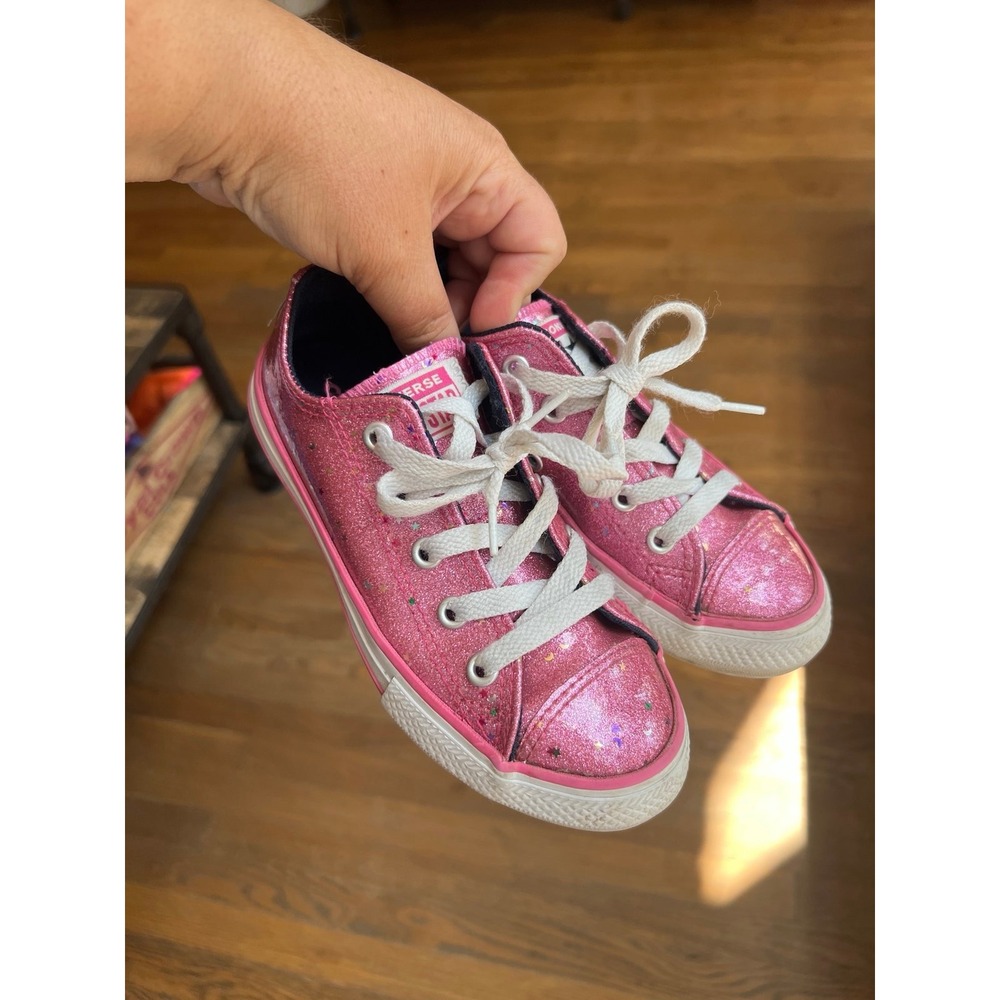 Converse All Stars Pink Galaxy Glimmer Stars & Moon Shoe Size Youth 12